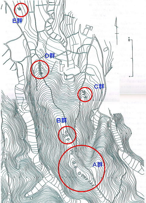 三王塚の所在図